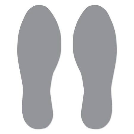 Ergomat 9.5inx3.5in DuraStripe Xtreme Foot Prints Grey, 30PK DSX-STEP-GY-KIT